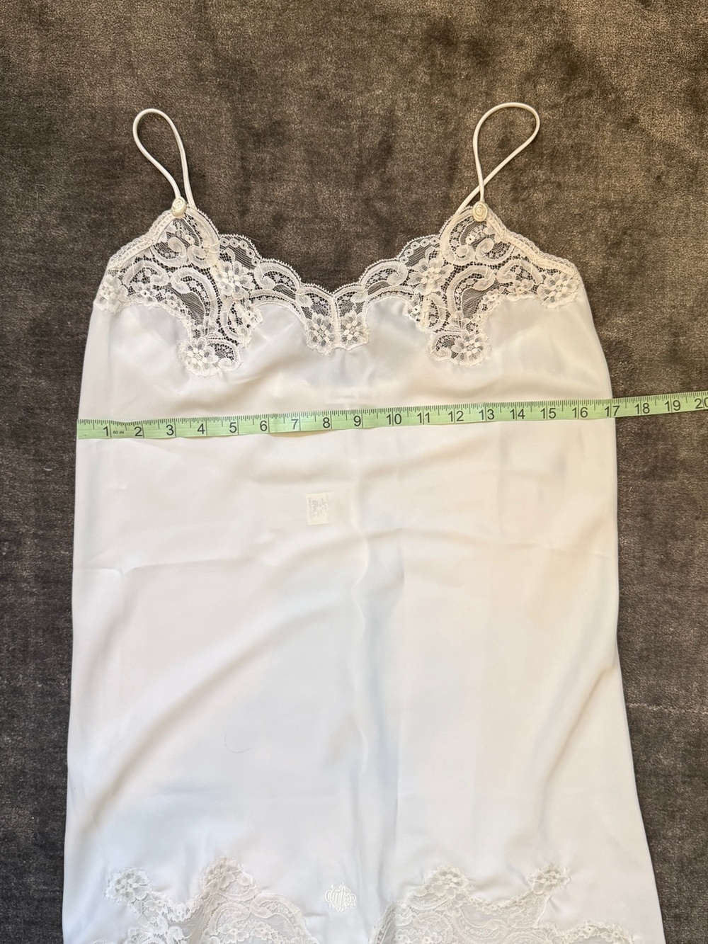 Dior White Lace-Trim Slip Dress - Picture 3 of 6